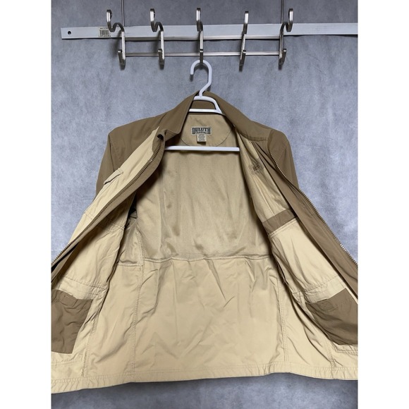 Duluth Jacket Men M Beige Nylon Dry on the Fly Cargo Full Zip Outdoor Fishing - Picture 10 of 10